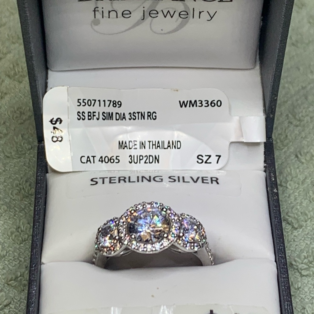 Sterling Silver and CZ ring size 7